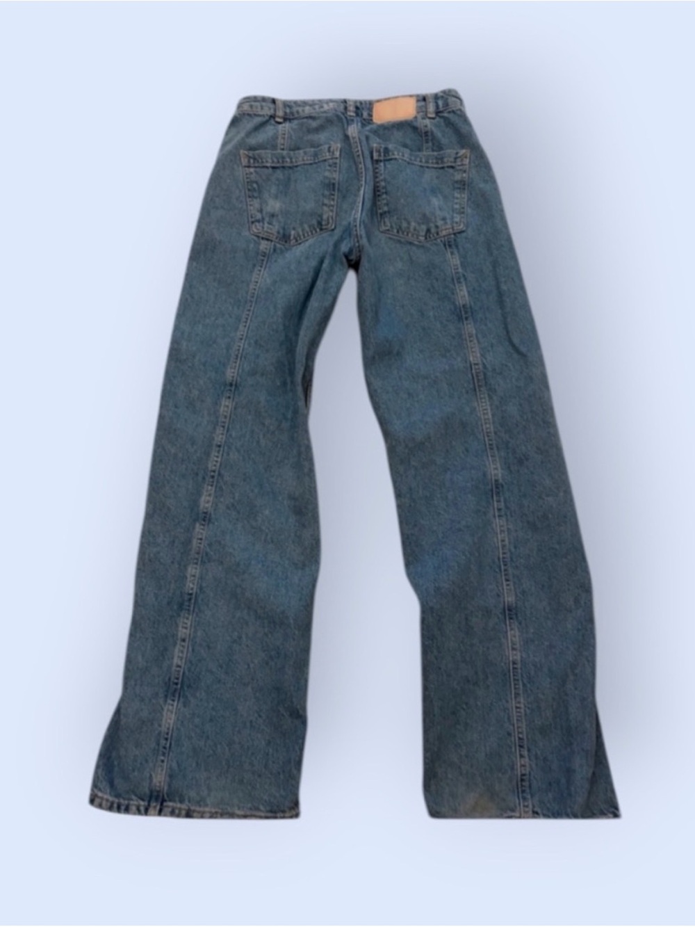 Women’s Japanese Zara Wideleg Jeans in Medium Blue